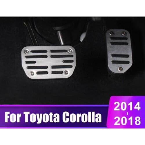 Aluminum alloy Car Foot Pedal Fuel Accelerator Pedal Brake Pedals Cover For Toyota Corolla 2014 2015 2016 2017 2018 Accessories