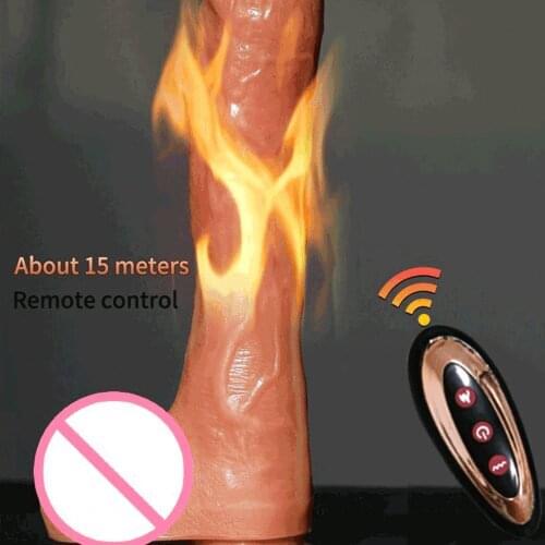 Automatic Telescopic Heating Suction Cup Dildo Big Dildo Vibrator Huge Penis Realistic Dildos Remote Control Sex Toys for Woman