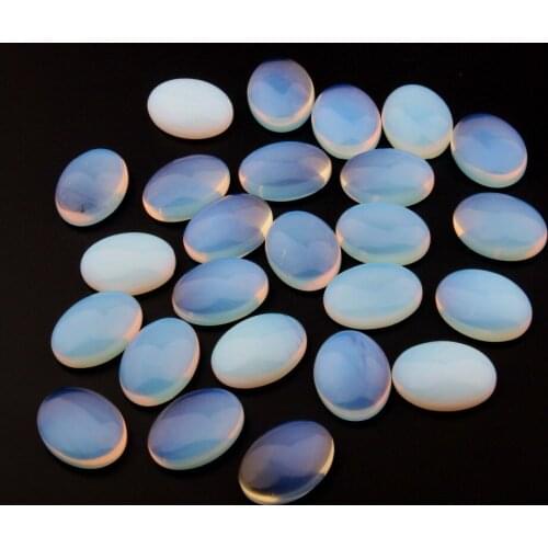 Lots Bulk 10pcs Cabochon beads Natural Stone Opal No Hole Pendants for Jewelry Making DIY Jewelry Oval Loose Beads