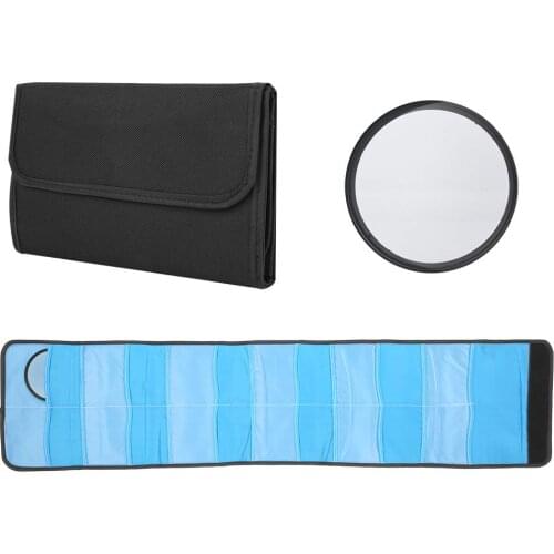 Camera Lens Filter Wallet Case 12 Pockets Filter Bag For 37mm-82mm UV CPL Cokin P Series Square Filter Pouch
