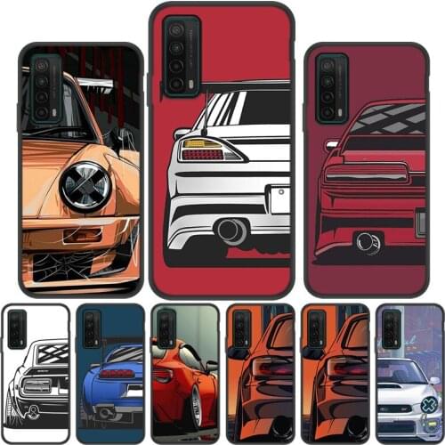 For Huawei P Smart 2019 Case Soft Silicone Cover For Huawei Nova 5T P Smart 2021 PSmart S 2019 PSmart Z 2020 Sports Cars Cases
