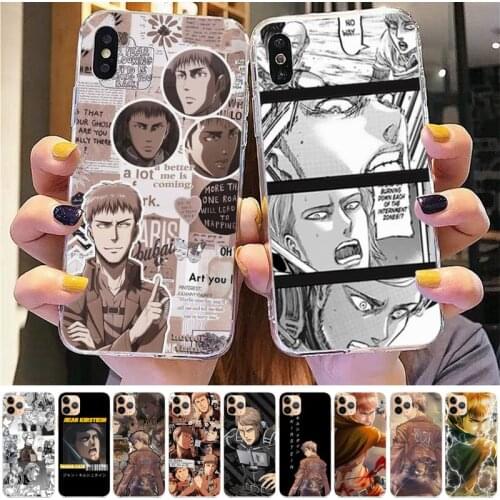 TOPLBPCS Jean Kirstein Attack on Titan Phone Case for iPhone 11 12 pro XS MAX 8 7 6 6S Plus X 5S SE 2020 XR case