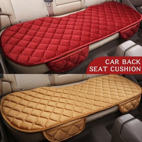 Car Seat Cover Protector Mat Auto Rear Seat Cushion Fit Most Vehicles Non-slip Keep Warm Winter Plush Velvet Back Seat Pad