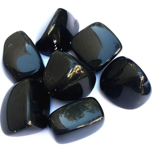 Black Obsidian Tumbled Stone Irregular Polished Natural Rock Quartz Chakra Healing Decor Minerals Collection