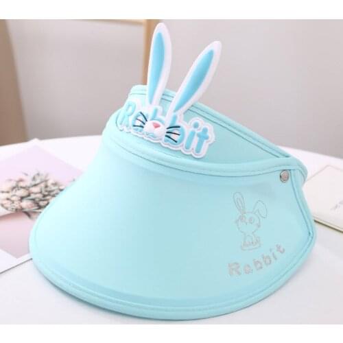 Cartoon Rabbit Kids Cap Lovely Top Air Cap Rabbit Visors Pink Sun Hat High Fashion UV Protection Hat Average Size