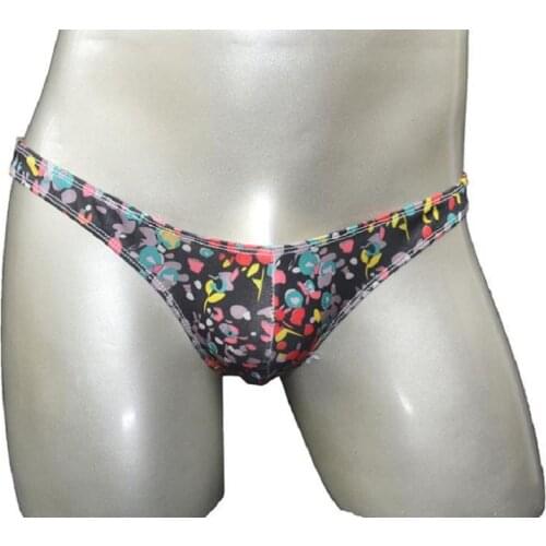 Brand comfortable Sexy men underwear briefs low waist male print floral pant ZJH856S