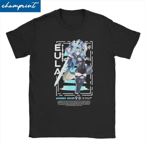 Men Womens Genshin Impact Eula Streetwear T Shirt Cotton Tops Novelty Short Sleeve Round Collar Tees Original T-Shirt