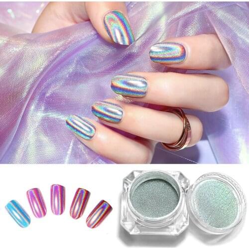Holographics Shiny Nail Glitters Dust Nail Art Powders for Nail Chrome Pigment Nail Sequins DIY Manicure Accessories