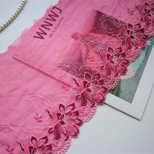 11M Exquisite Embroidered Lace Trim Rose Flowers Fabric High Quality Ribbon DIY Craft Sewing Dress Clothing Accessory New