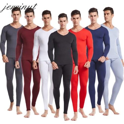 Jerrinut Mens Thermal Underwear Winter Warm Long Johns Thermo Underwear Thermal Pants Winter Clothes Thermo Clothes