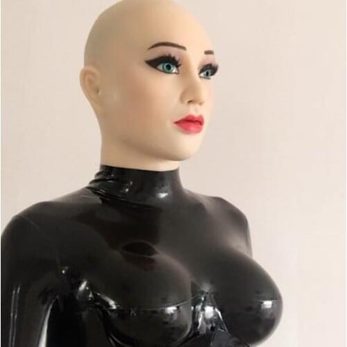 Quality Handmade Soft Silicone Realist Full Head Female/Girl Crossdress Sexy Doll Face Cosplay Mask Crossgender Drag Queen Mask