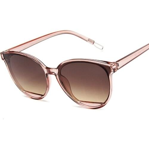 Classic Oval Women Sunglasses Female Vintage Luxury Plastic Brand Designer Cat Eye Sun Glasses UV400 Fashion