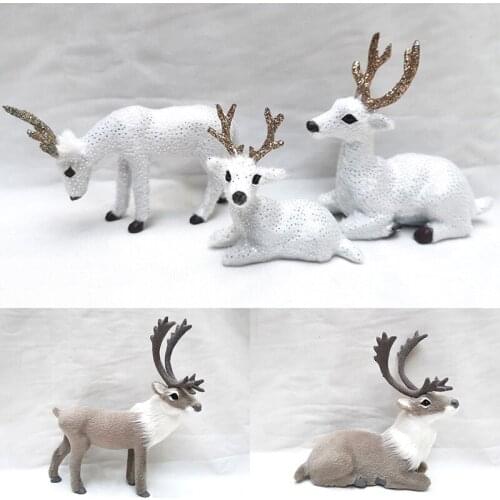 Creative Christmas Sika Deer Wholesale Reindeer Simulation Moose Moose Christmas Deer Decorations Home Furnishing Items