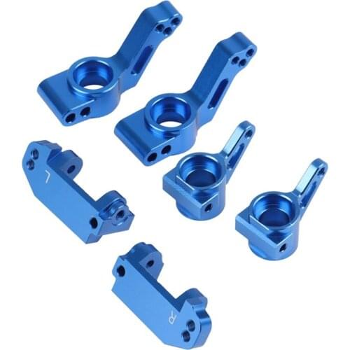 Metal Front Caster Block Steering Blocks Rear Stub Axle Carriers Upgrade Parts for 1/10 Traxxas 2WD Slash Stampede