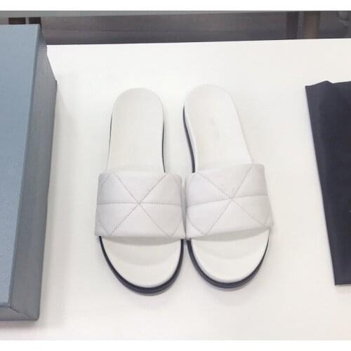 Women Summer Shoes Female Concise Slippers Beach New Chaussure Flats Ladies Peep Toe Slides White Shoes Outdoor Fashion