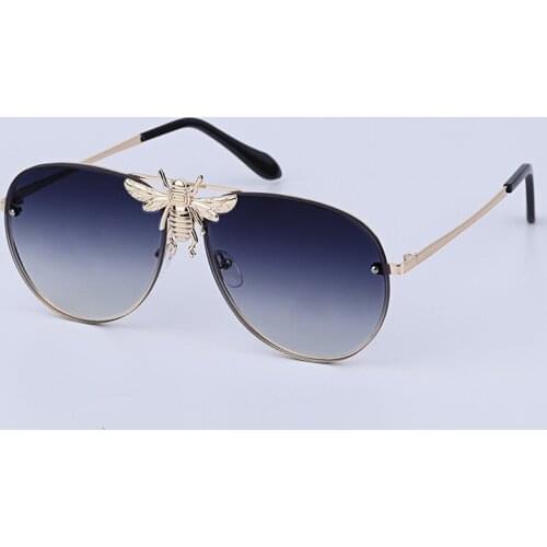 Luxury Brand Designer Sunglasses Women Classic Retro Sun Glasses Gradient Lens Shades Little Bee Eyeglasses Ladies UV400