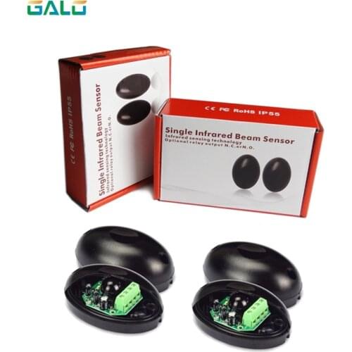 2pcs 12~24V DC/AC Waterproof Photocell Infrared beam sensor detector alarm 15m detection range for automatic barrier fence alarm