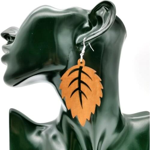 YD&YDBZ New Tree Leaf Drop Earrings For Women Wood Earrings Bohemia Style Jewelry Wooden Accessories Wedding Jewellery Wholesale
