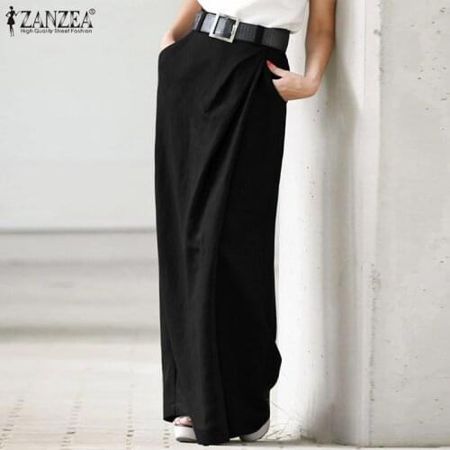 ZANZEA Women's High Rise Pants