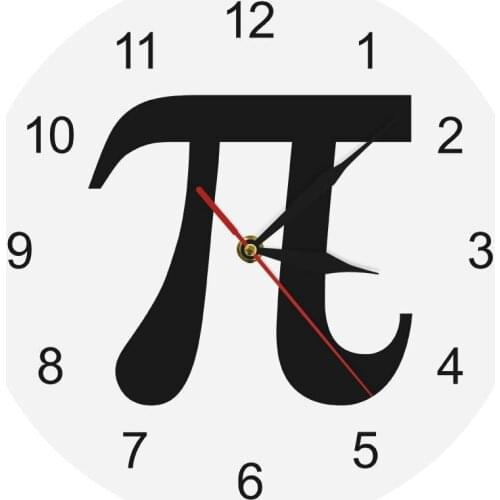 1Piece Creative Pi Number Math Wall Clock The Pi Clock Geek Nerd Math Chic Wall Clock Timepiece For Math Lover Gift for Teacher
