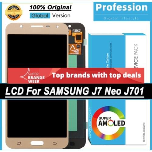 100% Original 5.5'' Display for Samsung Galaxy J7 Neo J701 J701F J701M J7 Core LCD Touch Screen Digitizer Repair Parts