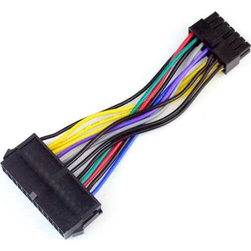 15cm 24 pin to 14 pin Power Supply Cable Cord 18AWG Wire ATX Adapter Cable for Lenovo IBM Dell Q77 B75 A75 Q75 Motherboard