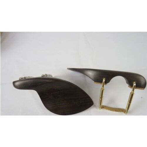 2pcs natural ebony violin chinrest 4/4 with screw,violin parts