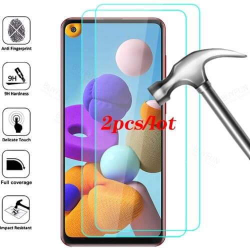 2Pcs Protective Film For Samsung Galaxy A21 A21S Tempered Glass Protector For Sumsung A 21S SamsungA21S Protective Glass Case