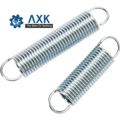20Pcs 0.7 x 8mm 0.7mm Stainless Steel Tension Spring With Dual Hook Extension Springs Outer Diameter 8mm Length 25-60mm