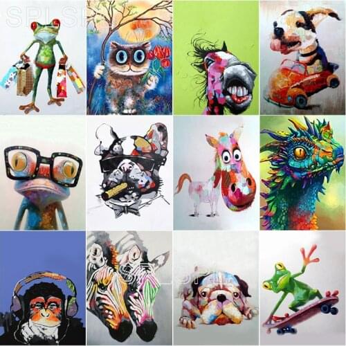 Diamond Painting Cartoon Animal Frog Square Diamond Round Diamond Decoration Customizable Wall Art Decoration for Living Room