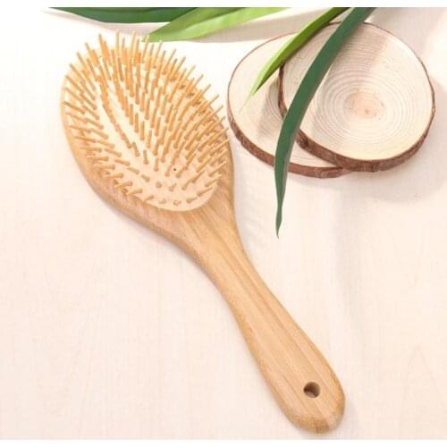 Anti-static Massage Comb Hair Comb Wooden Bamboo Hair Vent Brushes Air Cushion Hair Massage Comb Scalp Massage Hairbrush Travel