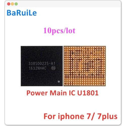 BaRuiLe 10pcs U1801 338S00225-A1 PMU Chip for iPhone 7 Plus 7P 7G Main / Big Power Management PMIC IC 338S00225 Repair Parts