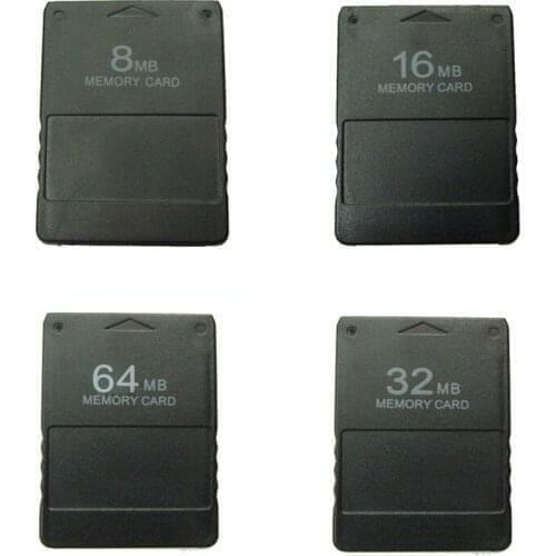 Black 8MB/16MB/ 32MB/64MB Memory Card Game Save Data Stick Module for Sony PS2 for Playstation 2 Compatible FMCB