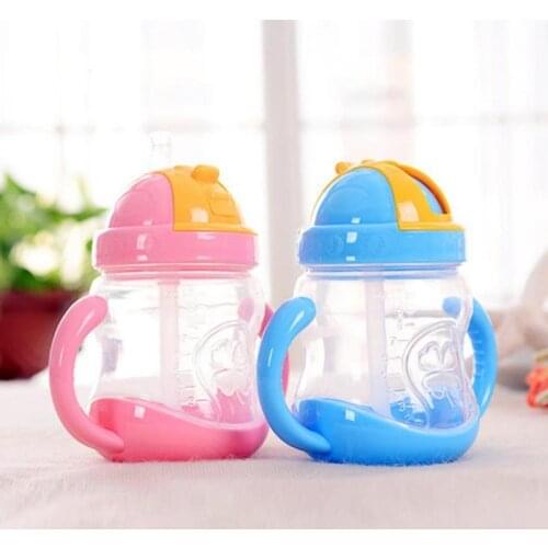 Baby water bottle BPA Free Learn Feeding Drinking Water Handle Cup Bottle mamadeira Infant Training Cup 280ml Feeding Cup