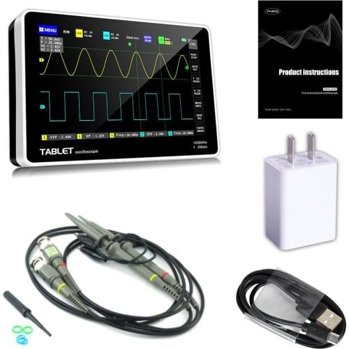 FNIRSI-1013D Digital tablet oscilloscope dual channel 100M bandwidth 1GS sampling rate mini tablet digital oscilloscope 1014D