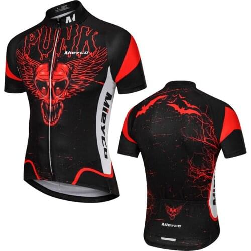 Classical Mountain Road Bike Cycling Jersey Man Outfits Vampire Skull Sports Top Breathable Quick Dry Bicycle Clothing Wear Race