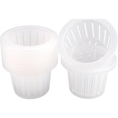Flower Planting Container Net Basin Root Fixer Mesh Cup 12pcs/set Garden Clone Resin Hydroponic Soilless Cultivation Basket