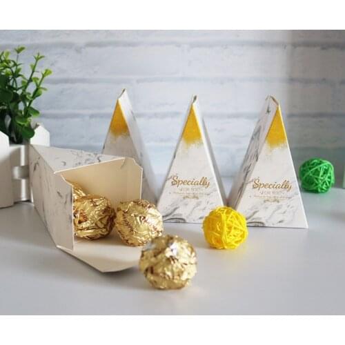 Dabonas 10pcs/lot Dragee Box Blue Pink White Marble Candy Bag Box Creative Cookie Gift Box with Ribbon Wholesale price