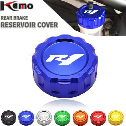 Motorcycle Rear Brake Reservoir Cover Cap For Yamaha YZF-R1 YZFR1 YZF R1 2009 2010 2012 2013 2014 CNC Accessories