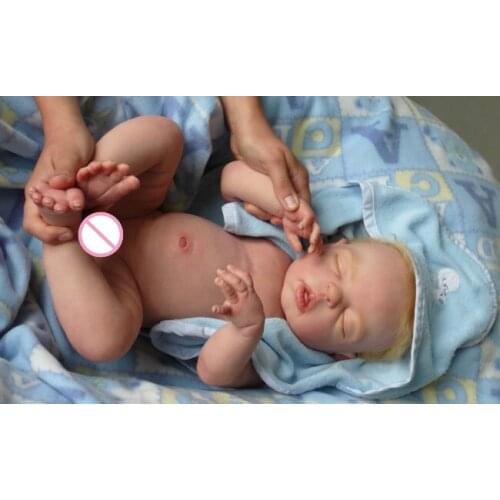 Reborn Kit Unpainted Blank Doll Kit Soft Vinyl Reborn Full Vinyl Body Anatomically Correct DIY Bebe Kit Reborn