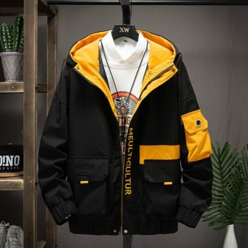 New Autumn Men Bomber Jackets Casual Big Pocket Outwear Warm Windbreaker Hooded Jacket Male Military Baseball Coats Clothing