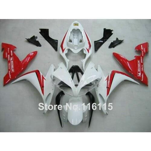 MOTOMARTS HOT fairing kit for YAMAHA YZF R1 2004 2005 2006 white red black high grade fairings set R1 04 05 06 3287 Full injecti