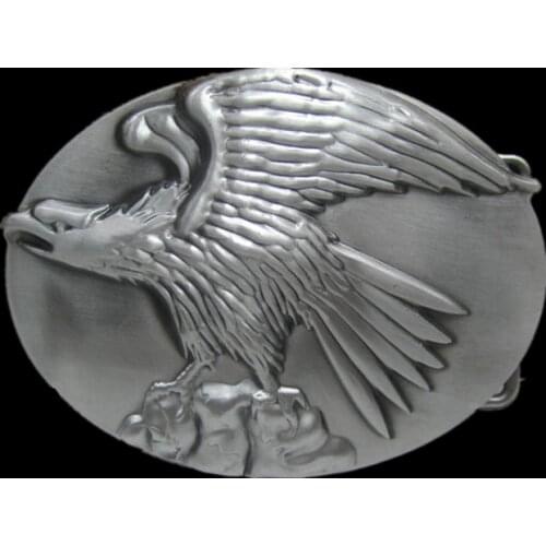 Mens Fashion Oval Eagle Belt Buckle Western Cowboys High Quality Heavy Belt Buckle for Men Women Jeans Accessories Rustic Brand