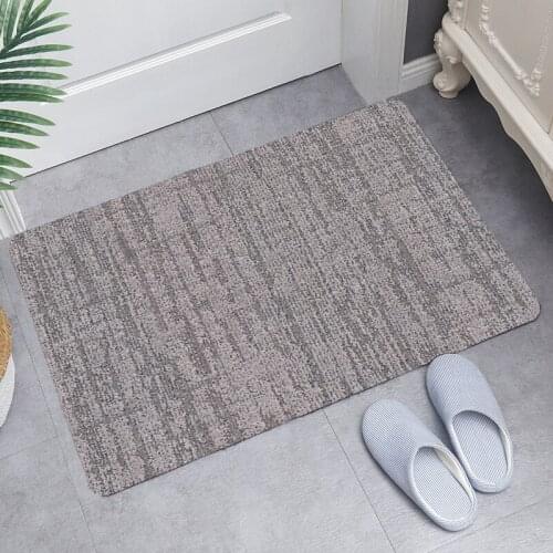 Printed Floor Mat Grey Striped Pattern Home Living Room Bedroom Mat Fast Drying Anti Slip Mats Hallway Balcony Entrance Doormat