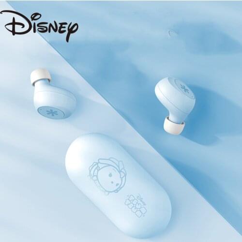 Genuine Disney ELSA Wireless Bluetooth 5.0 Headphones Snow White Mermaid Headphones Noise Reduction Cute Girl for IPhone Android