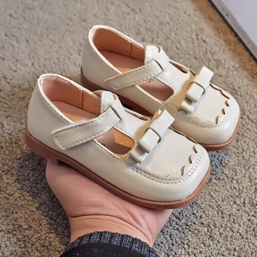 New Grils Leather Shoes Casual Girls Autumn Winter Kids Pu Show White Shoes Childrens Black Pink Size 21-30 Flats