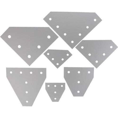 New 6063-T6 Joint Board Plate Corner Angle Bracket Connection Joint Strip for Aluminum Profile 2020 3030 4040with 5/7 holes