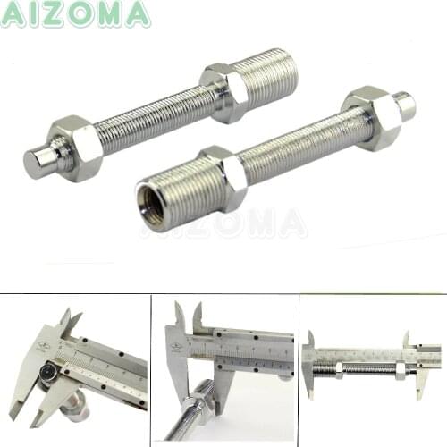 Pair Chrome Rear Adjustable 1"- 2" Lowering Frame Bikes Suspension KitD for Harley Softail Fat Boy Fatboy FLHTF 2000-2015