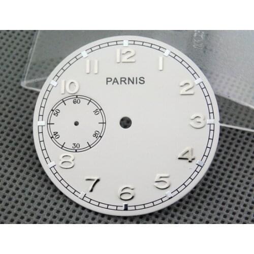 Parnis 38.9mm White Dial Fit ETA 6497,Seagull ST3600 Movement Mens Watch P328
