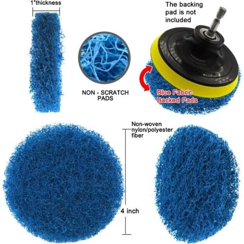 Wholesale 5Pcs Pad pulido,Esponjas para pulir 100mm 4 inch drill self-adhesive scouring rust cloth leather Hand Polishing pad